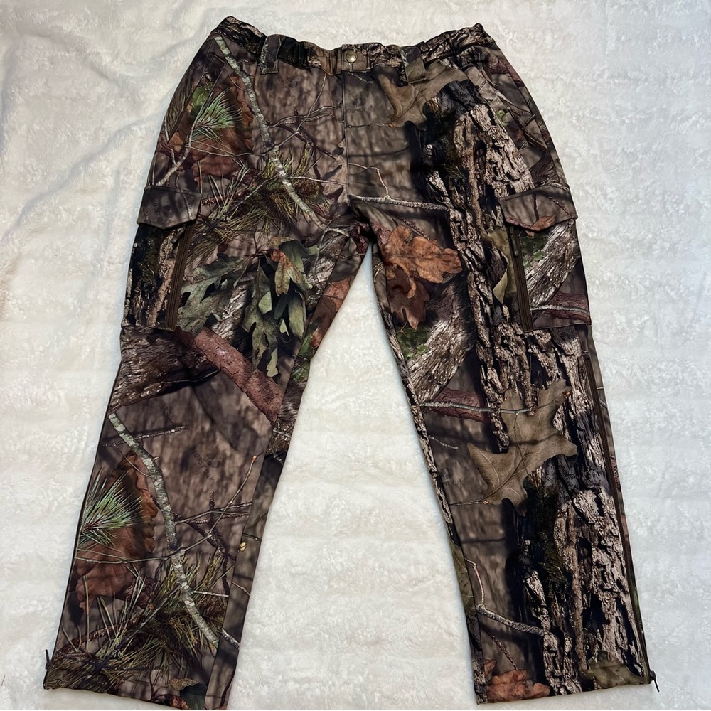 USA Midway Mossy Oak Hunting Camouflage Lined Pants 2XL Multi-Pockets